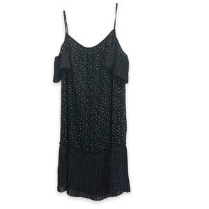Max Studio Women's Size S Polka Dot Spaghetti Strap Off Shoulder Mini Dress